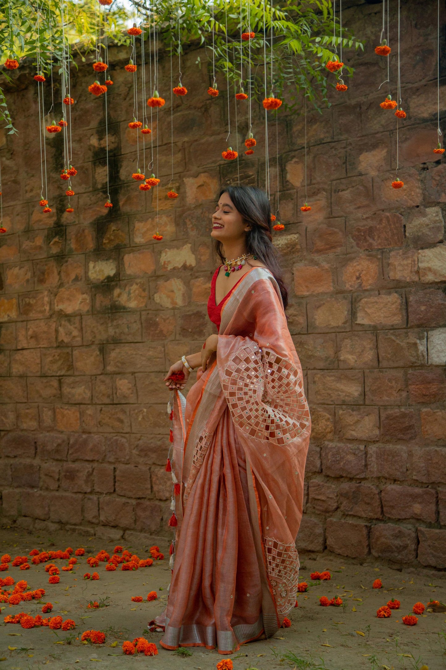 Orange Inayat Saree