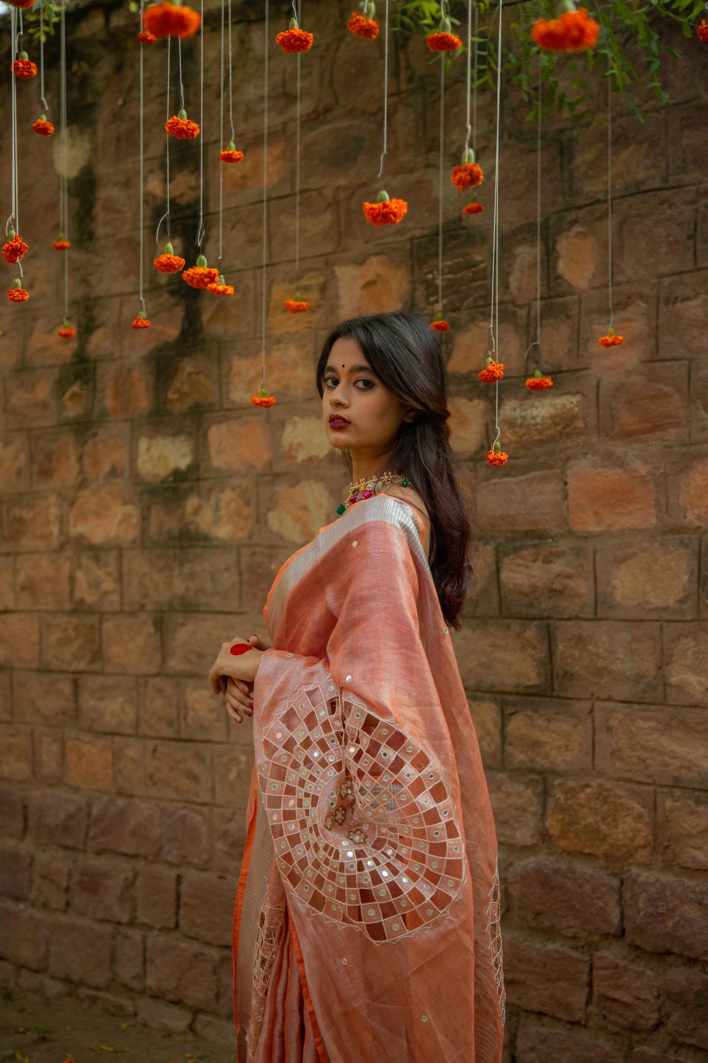 Orange Inayat Saree