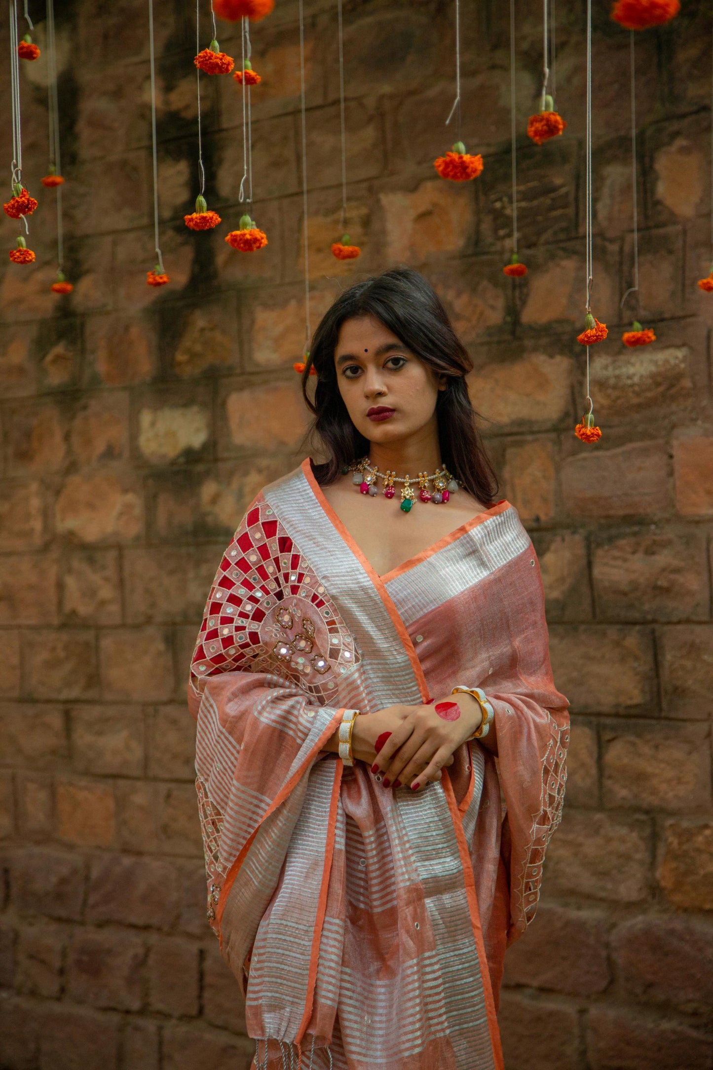 Orange Inayat Saree