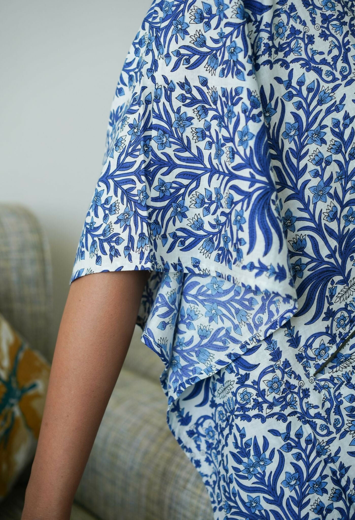 Tree-of-life-hand-block-printed-cotton-kaftan-dress-1