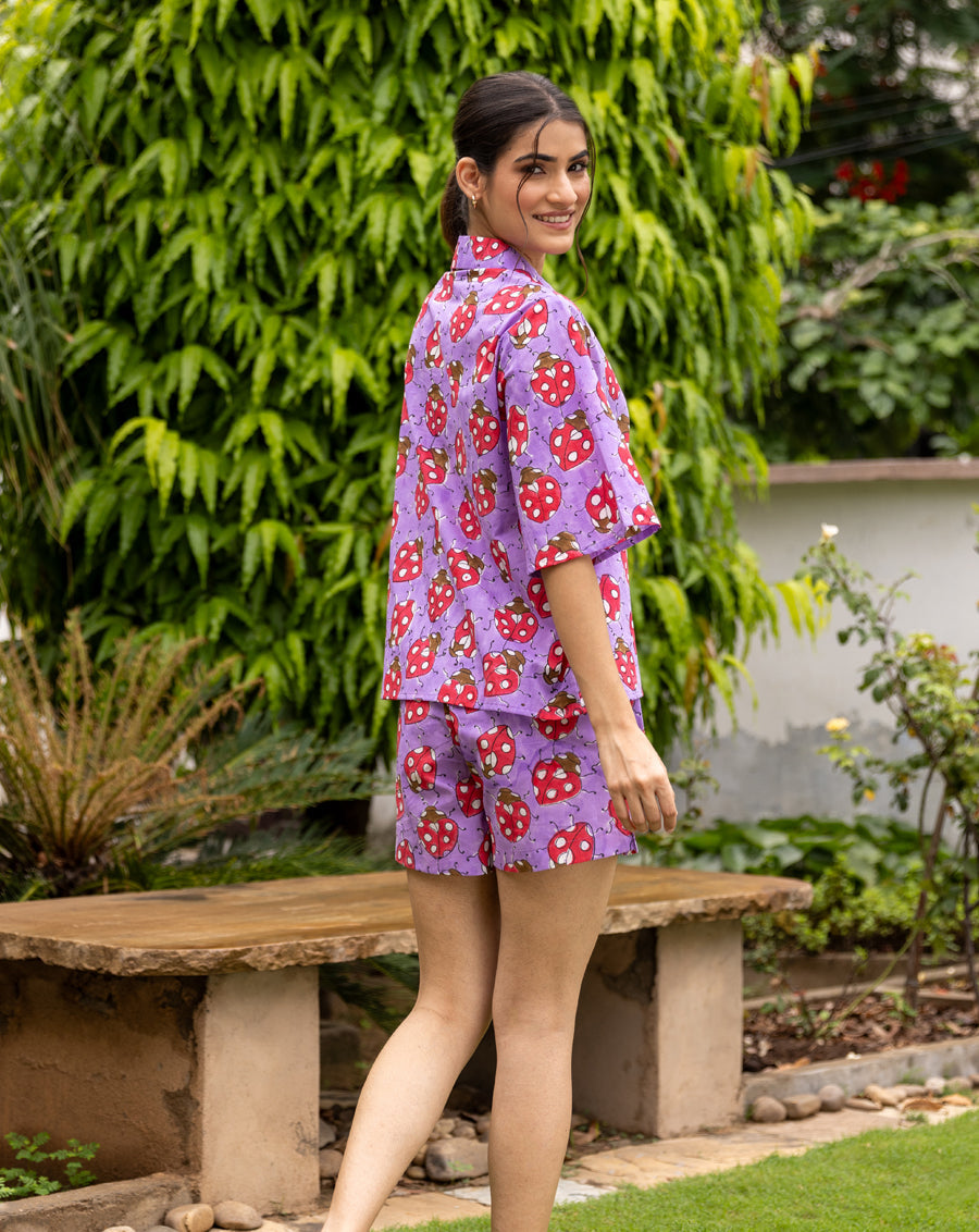 Love Bug Shortees - Soft Cotton Shirt & Shorts Set