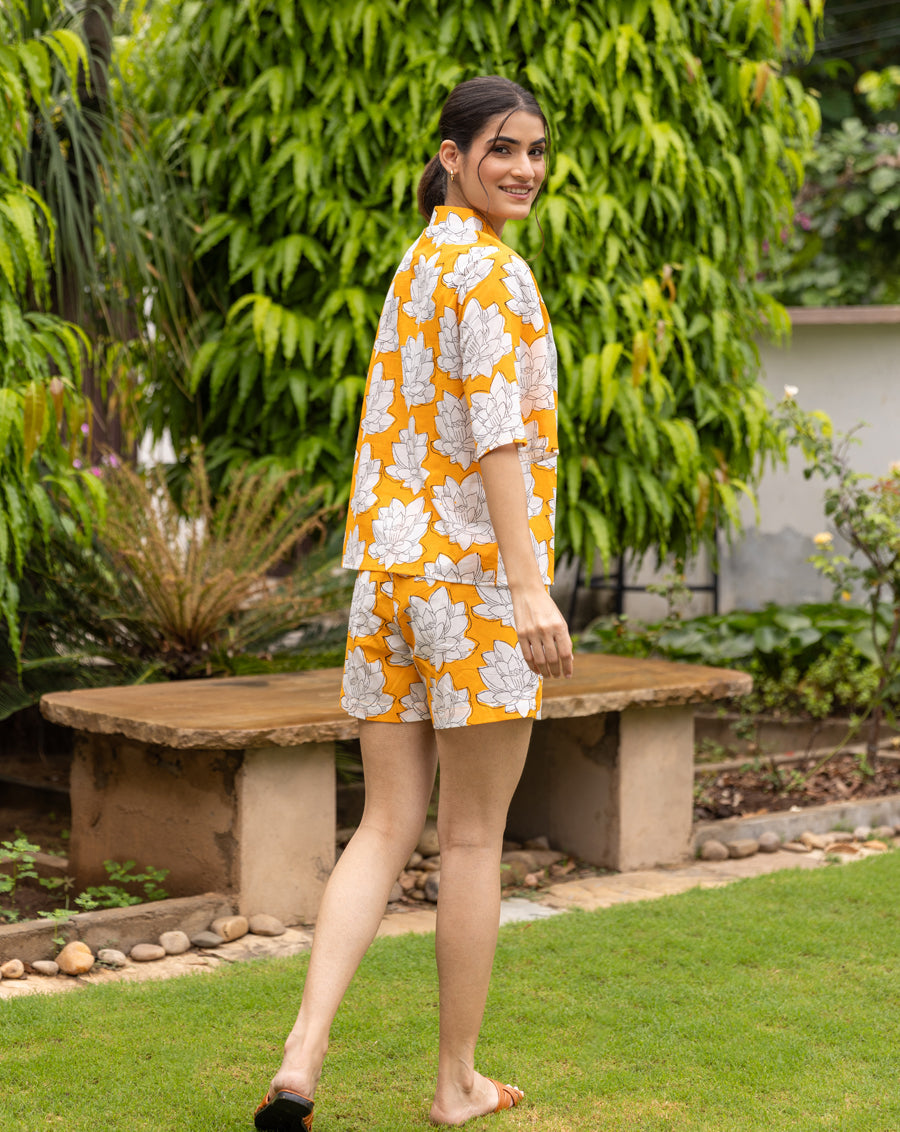 Mallika Shortees - Lotus Soft Cotton Shirt & Shorts Set