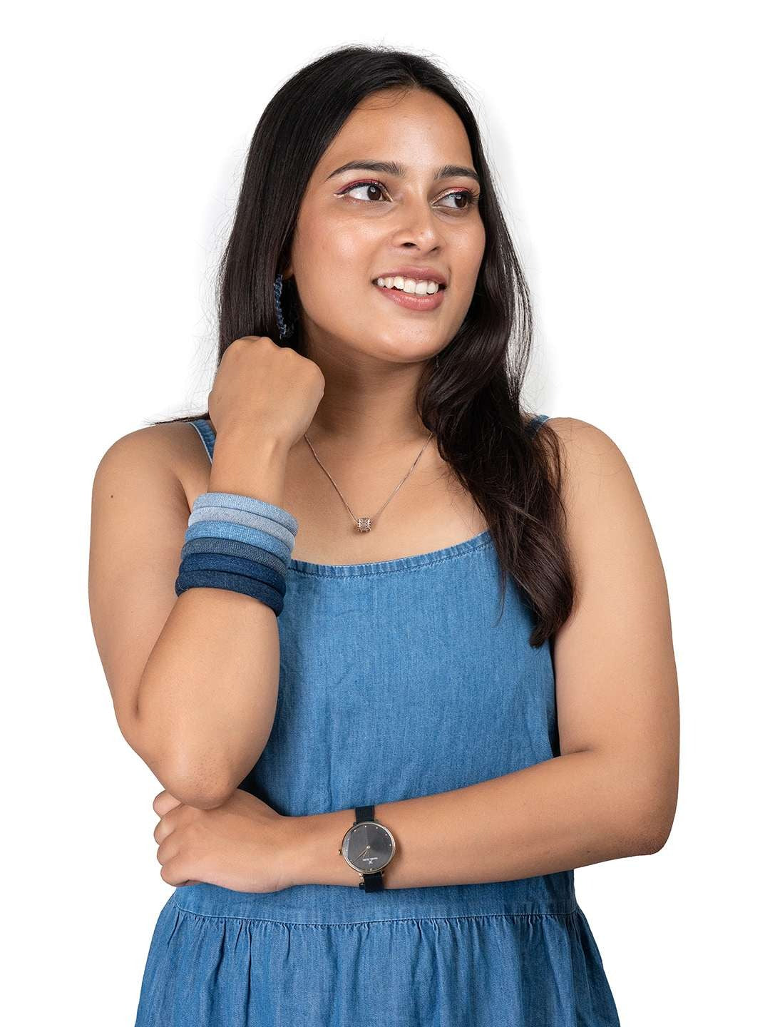 Mystical Denim Bangle Set