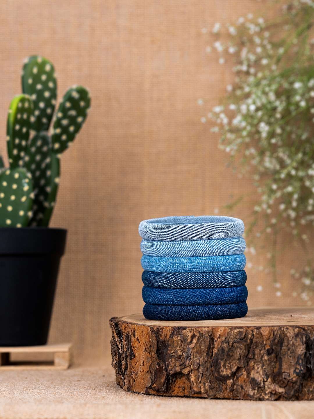 Mystical Denim Bangle Set