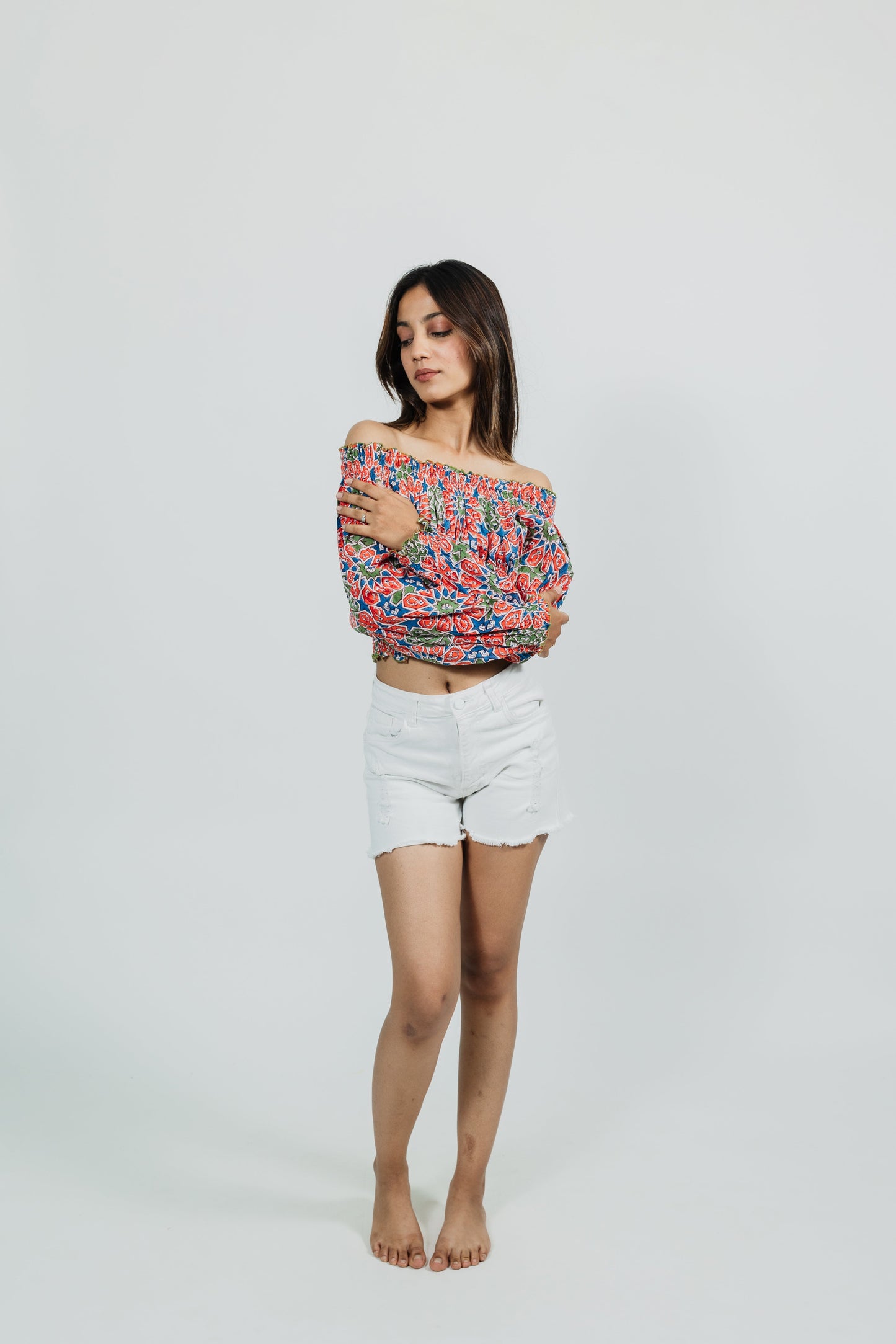 Prism Gardens Nasi Off-shoulder Top