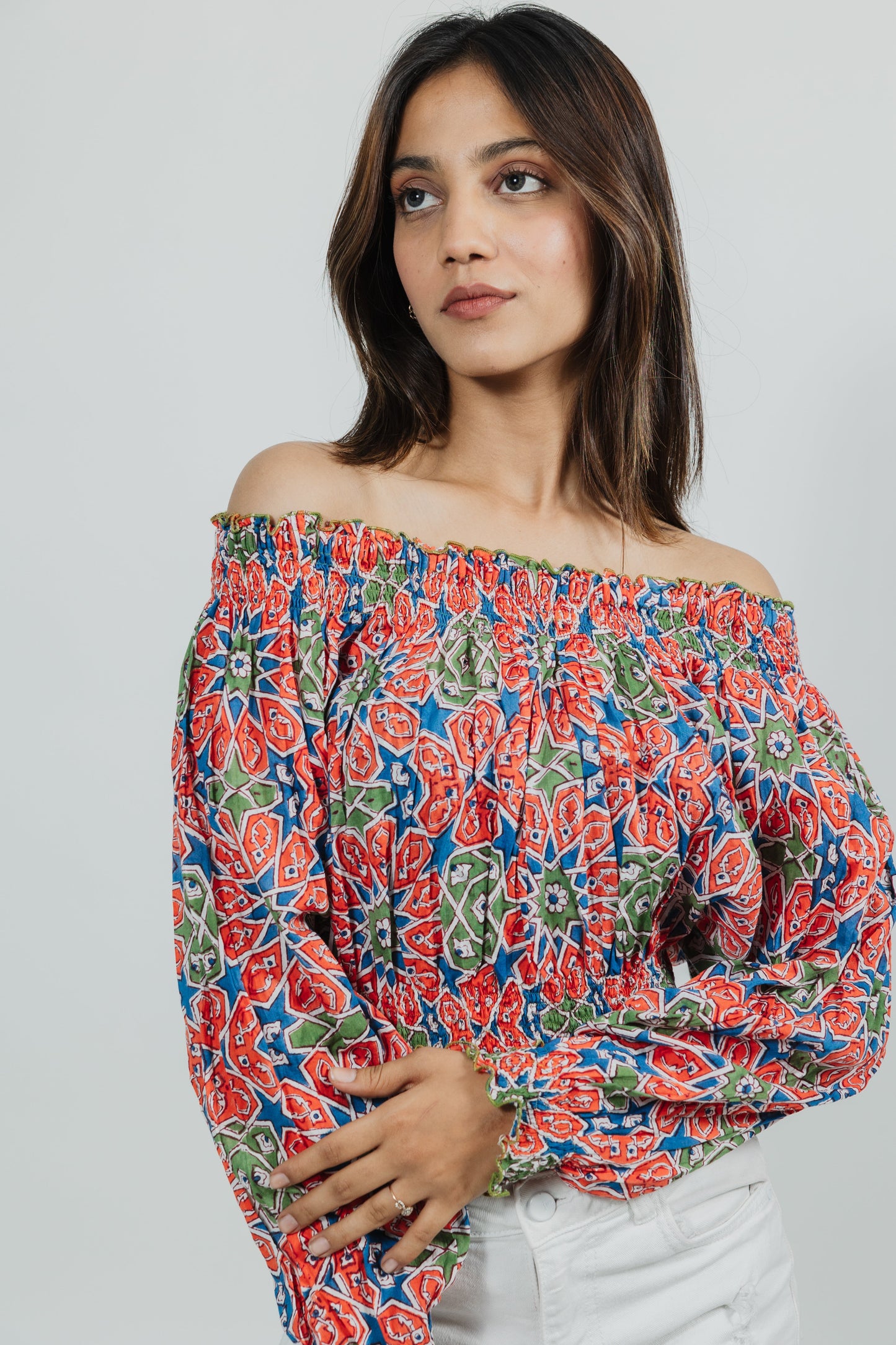 Prism Gardens Nasi Off-shoulder Top