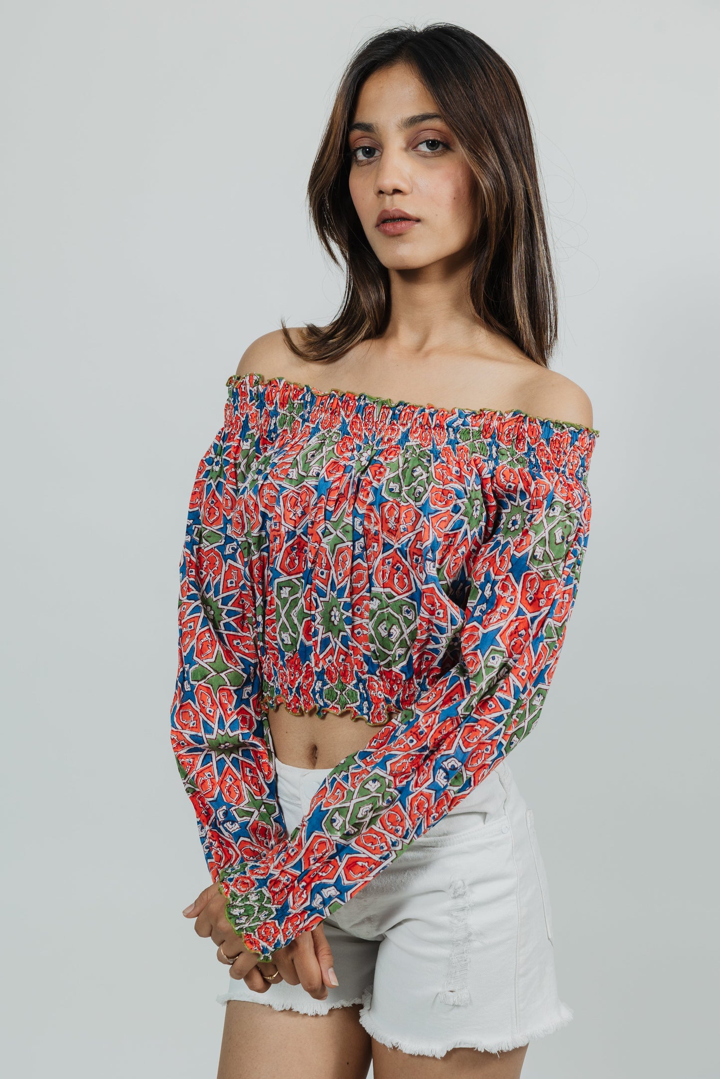 Prism Gardens Nasi Off-shoulder Top