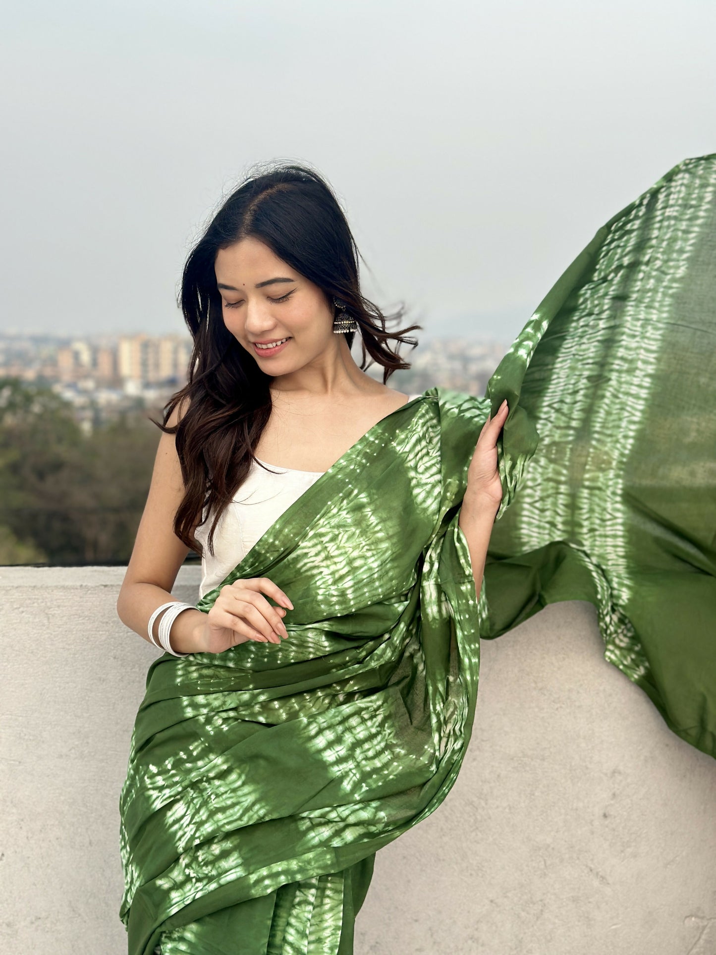 Dhaani Tie & Dye Shibori Saree