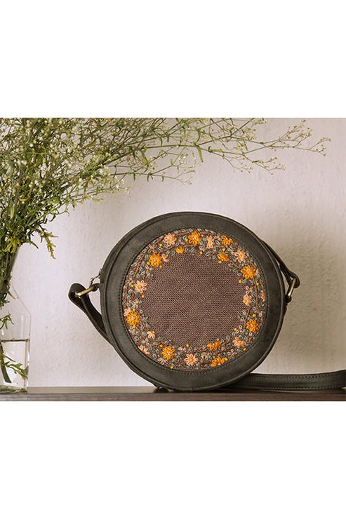 Floral Embroidered Round Sling