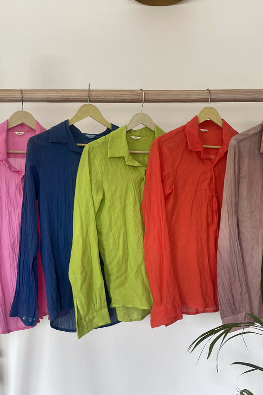 Crinkled Cotton Shirt