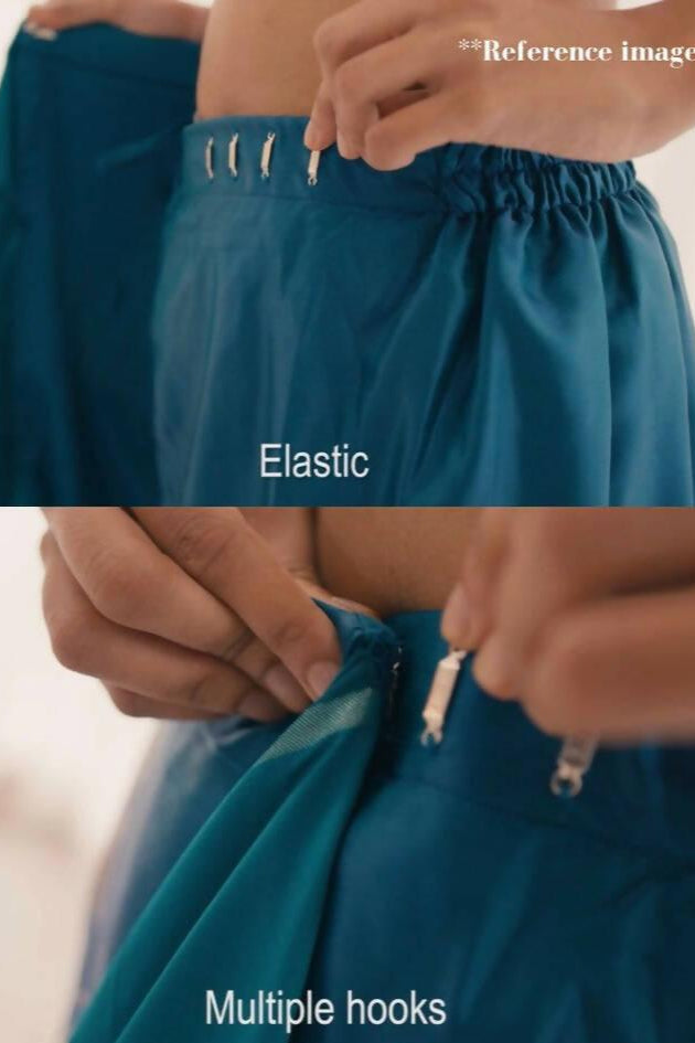 Indigo Harmony Ready-to-wear Pocket Saree