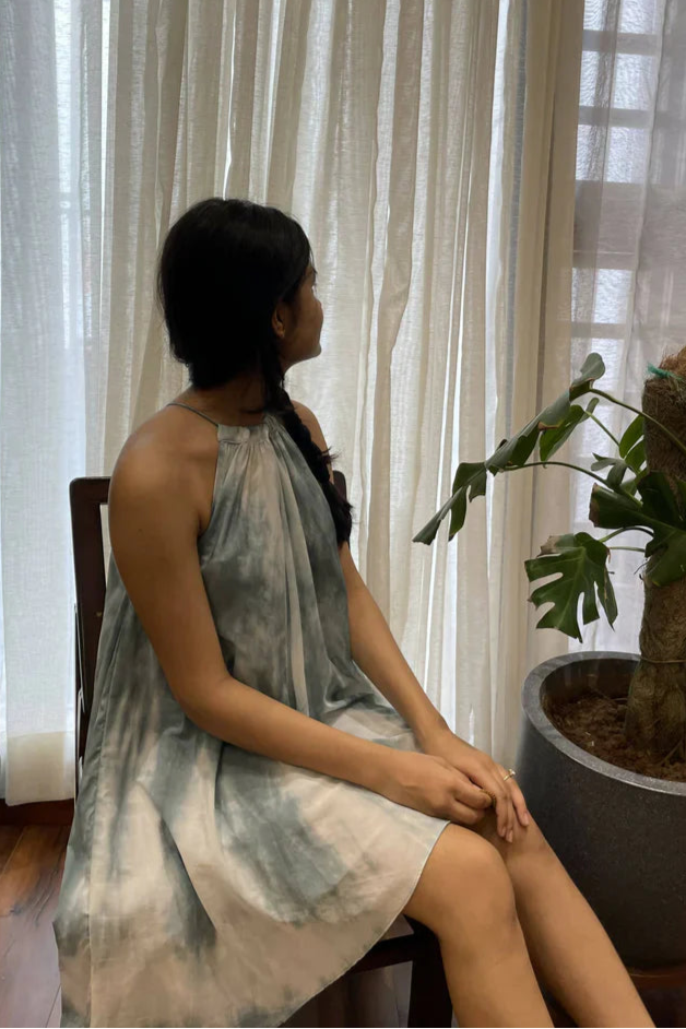 Sofia Mini Crape Tie Dye Dress