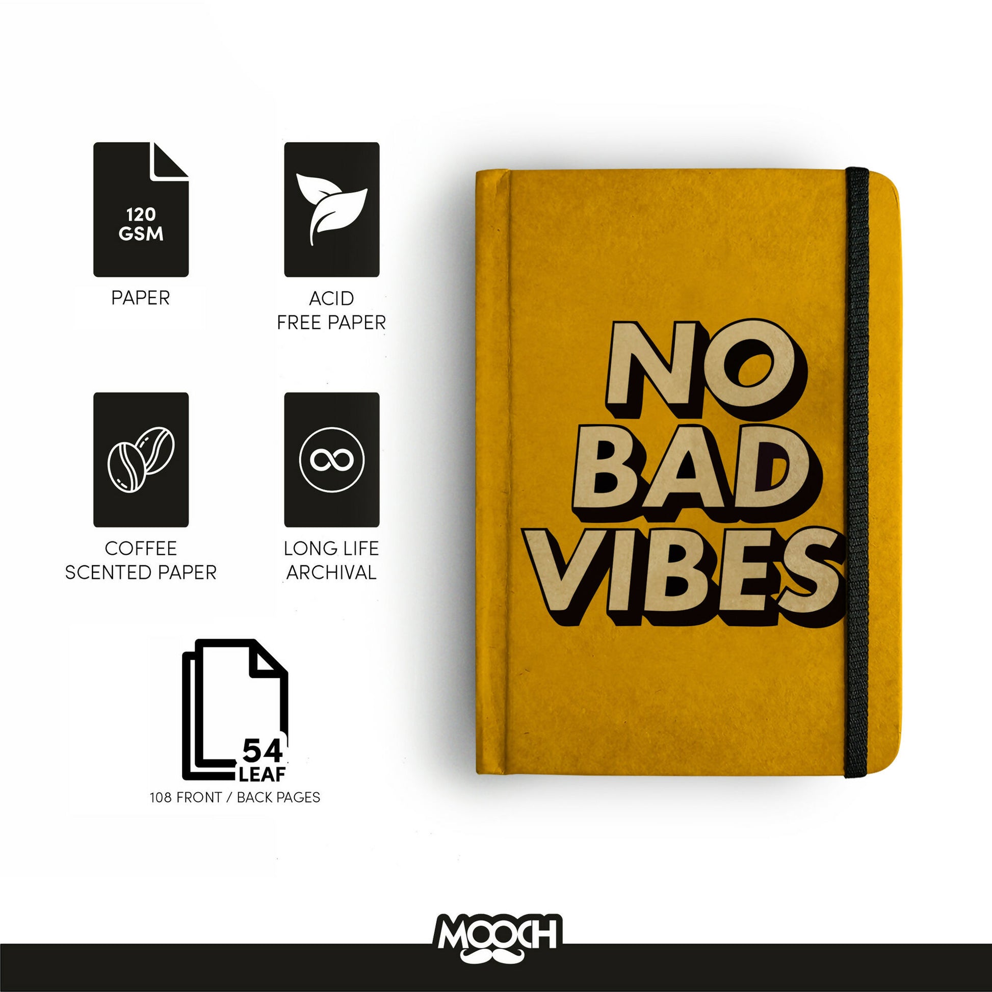 NO BAD VIBES YELLOW ICONS