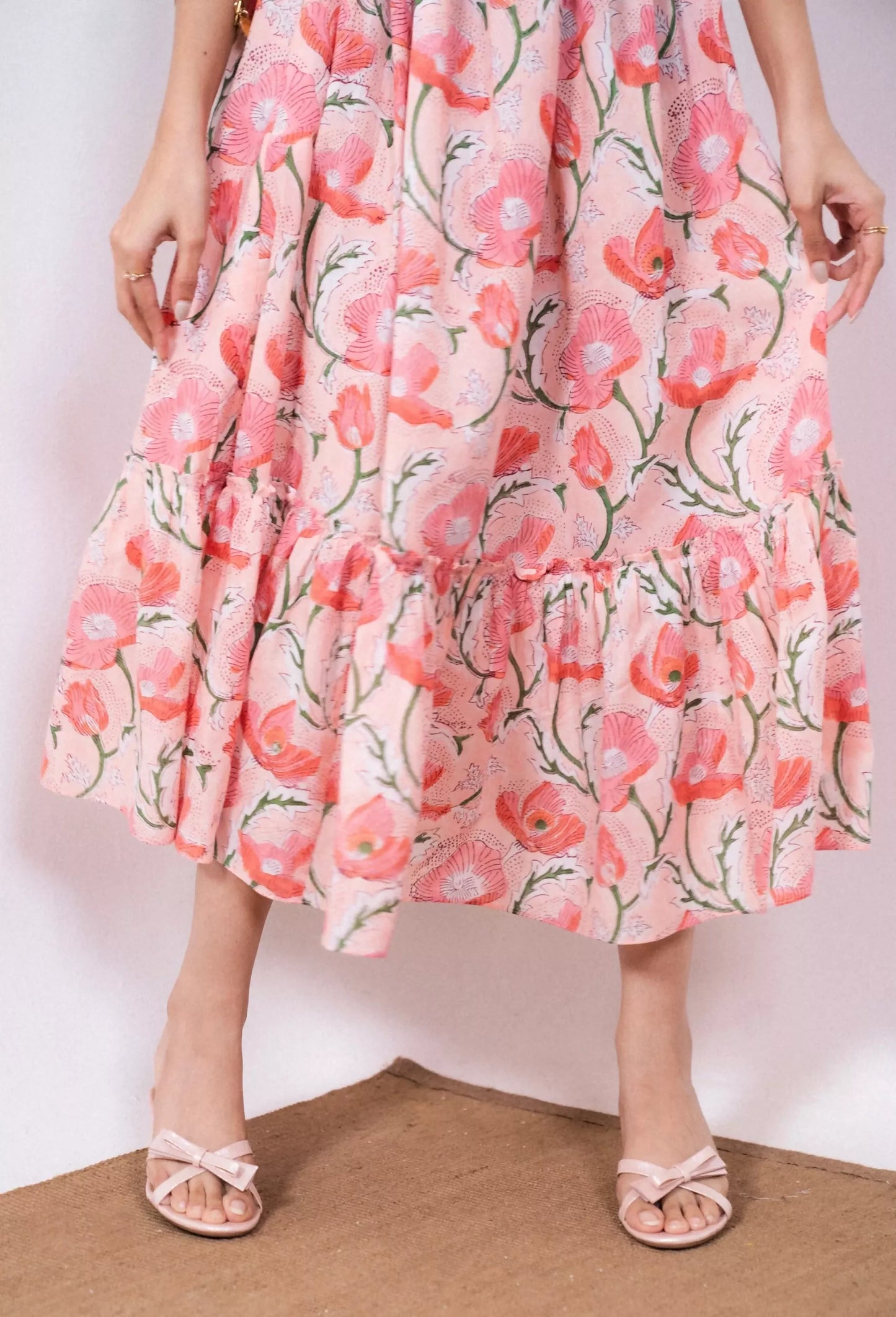 Coral Pink Maxi Dress