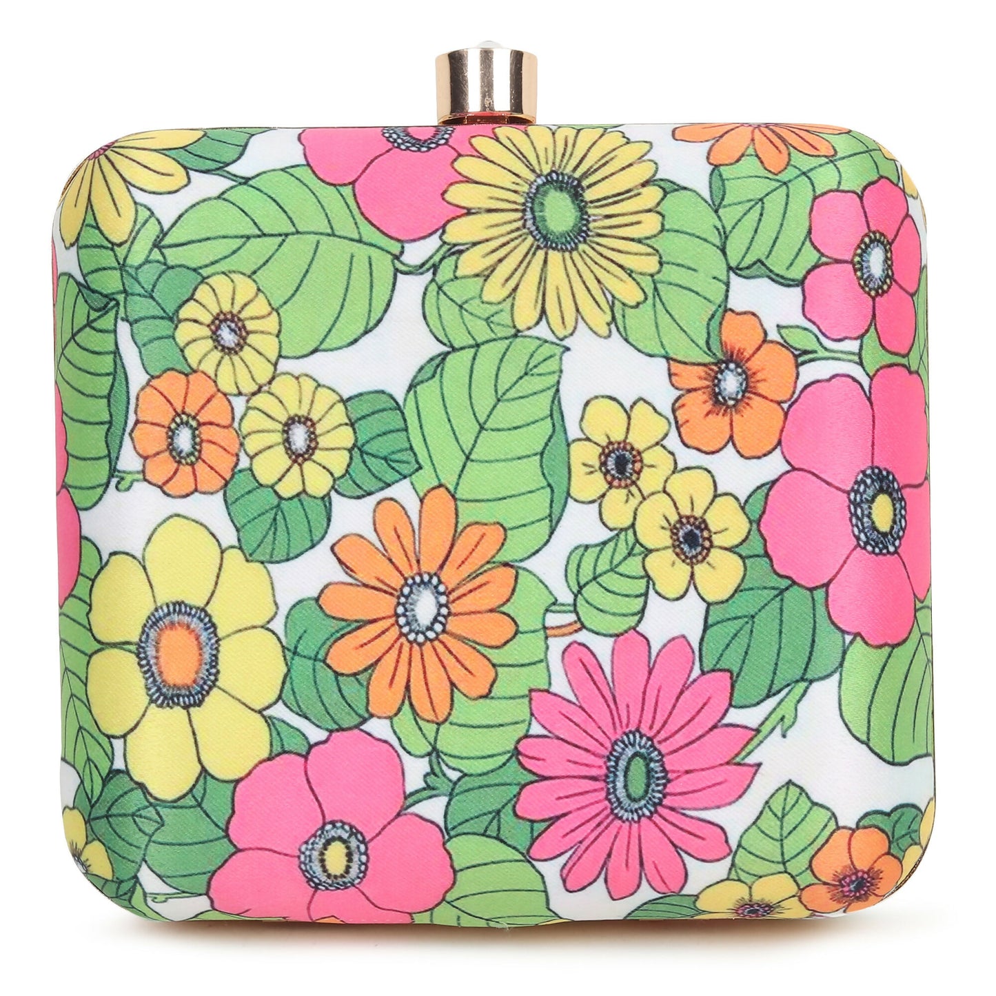 Enchanted Forest Embroidered Floral Clutch