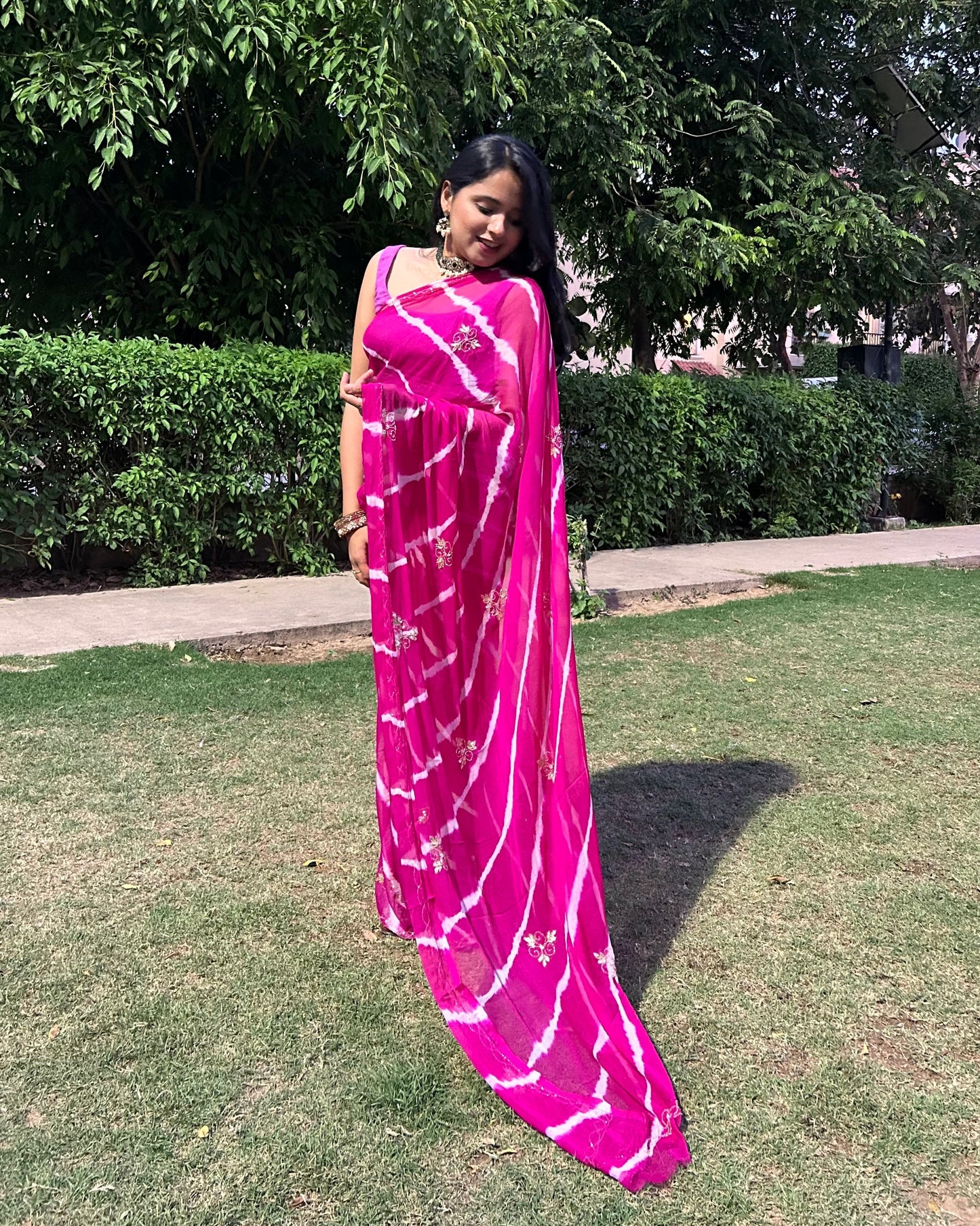 Lehariya Pure Chiffon 1-minute Saree