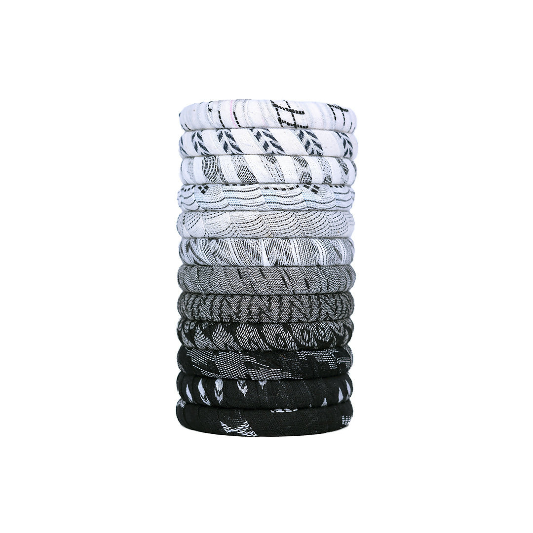 Chanda Black & White Bangle Set