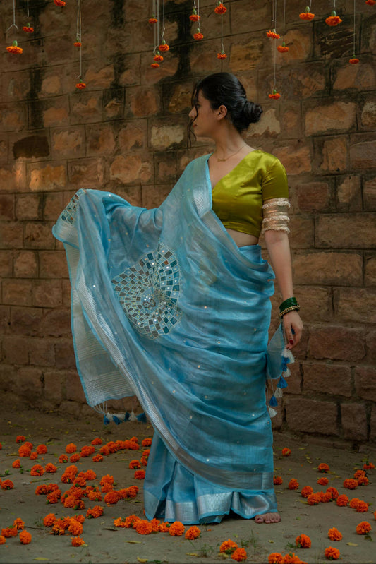 Sky Blue Inayat Saree