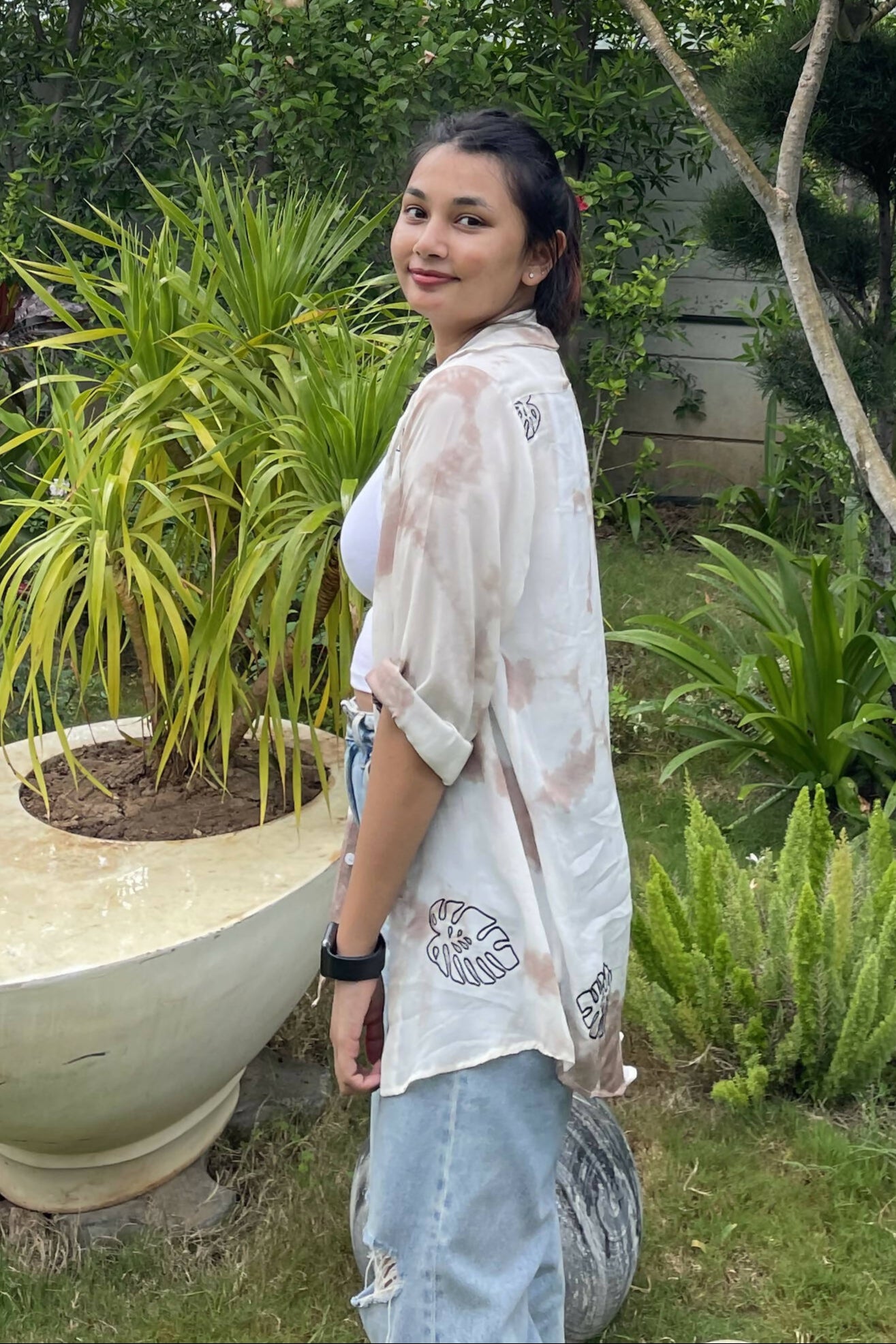 Palm Embroidered Shirt