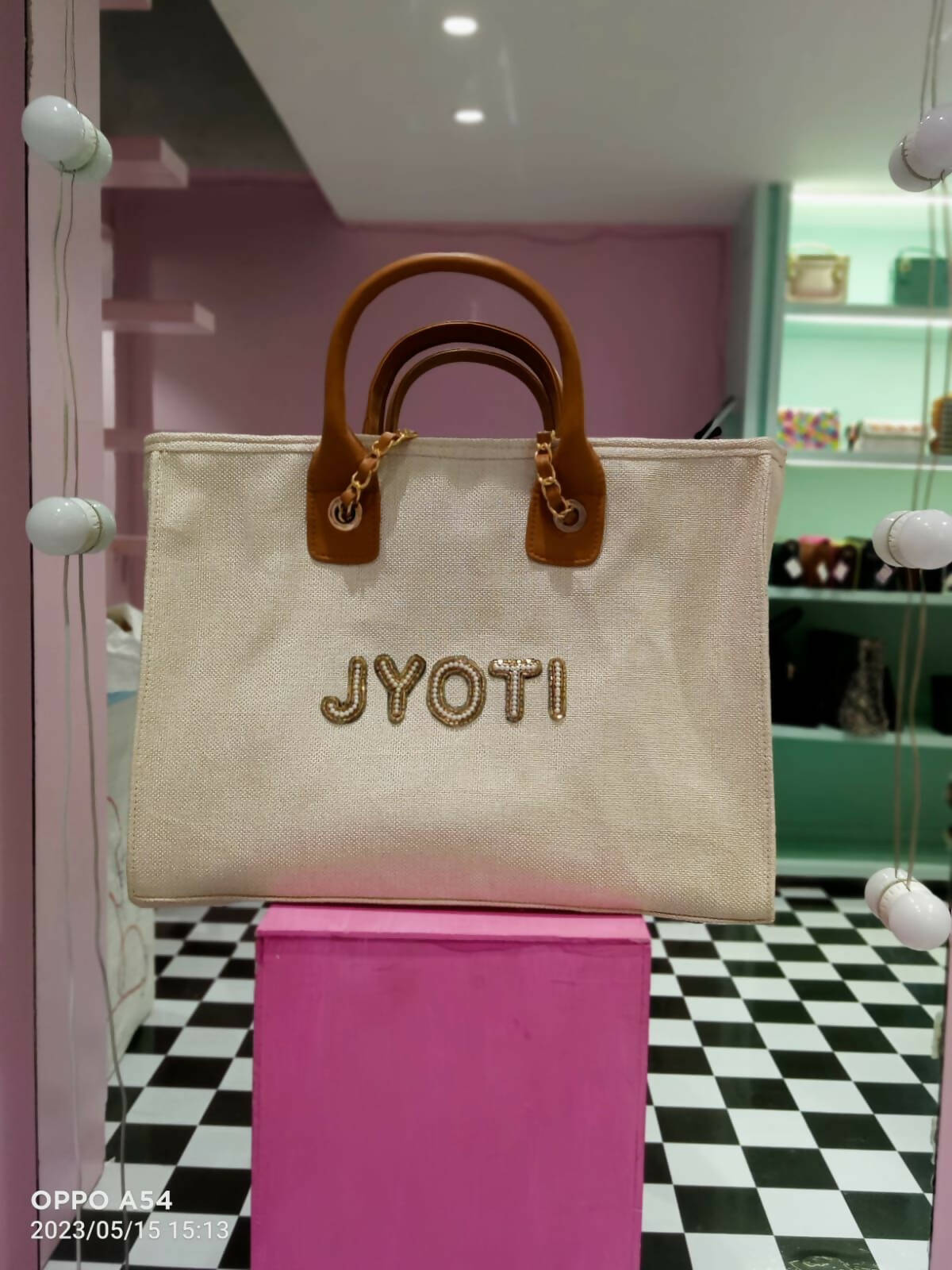 Travel Tote - Black/Beige