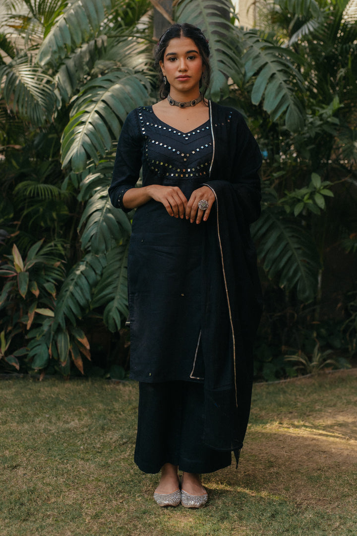 Mehvish Mirror Embroidered Suit Set