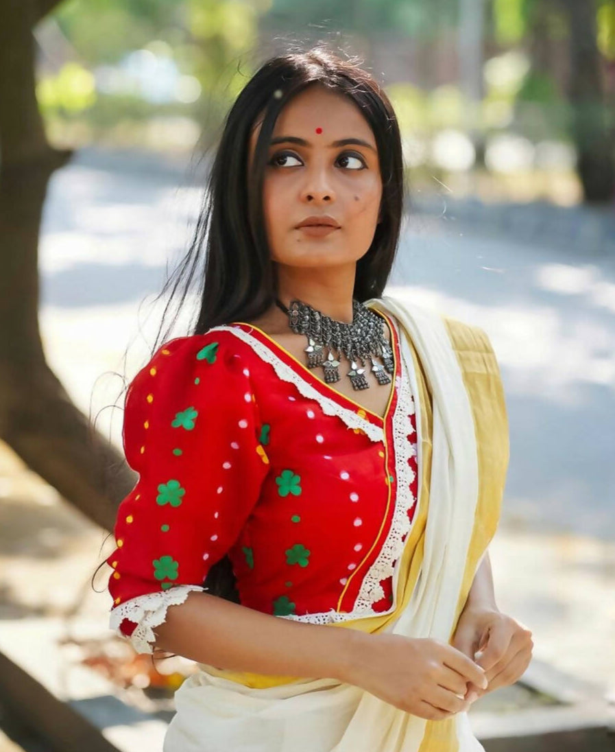 Notu Shree Jamdani Cotton Blouse