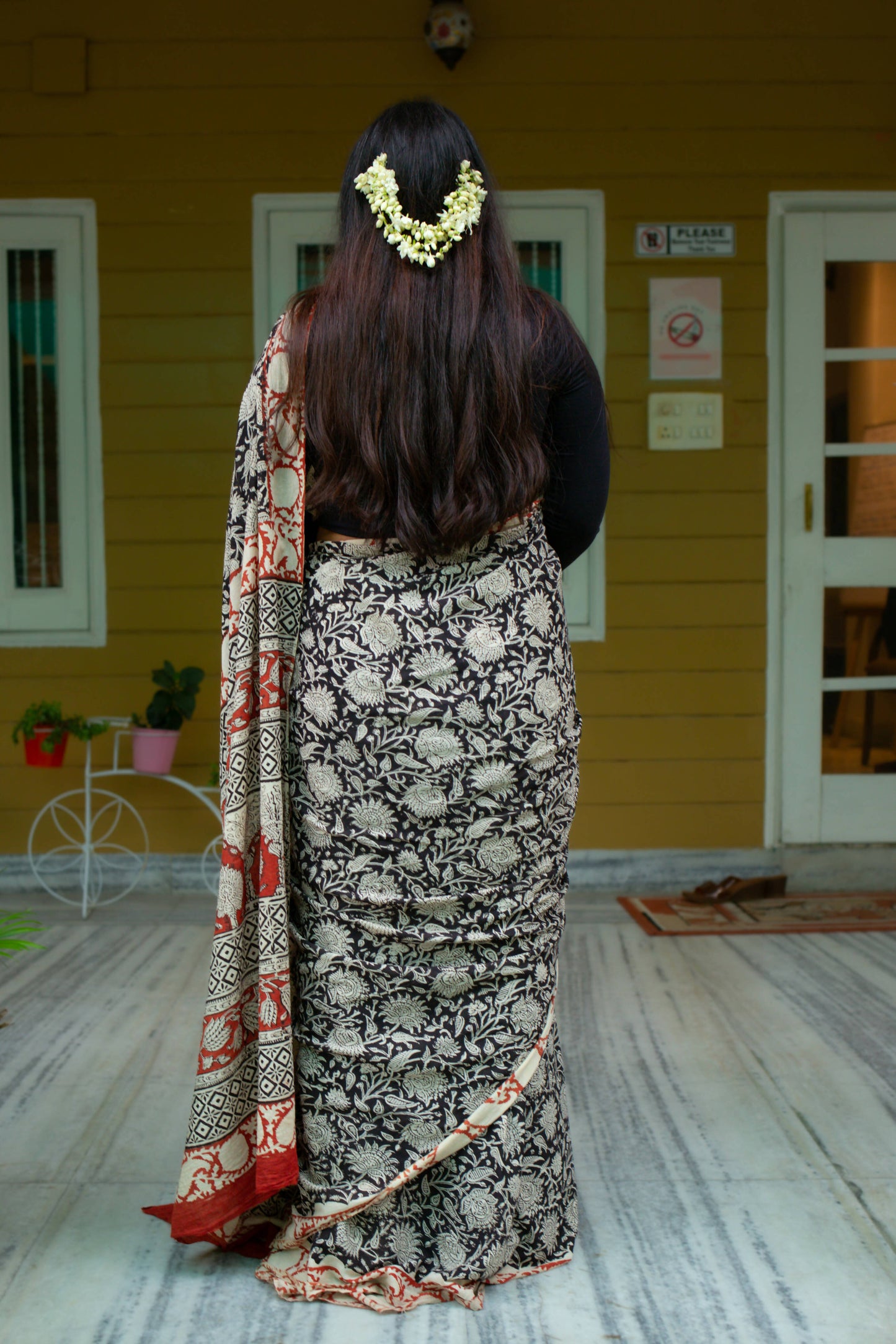Tangled Treasures - Hand Block Bagru Saree