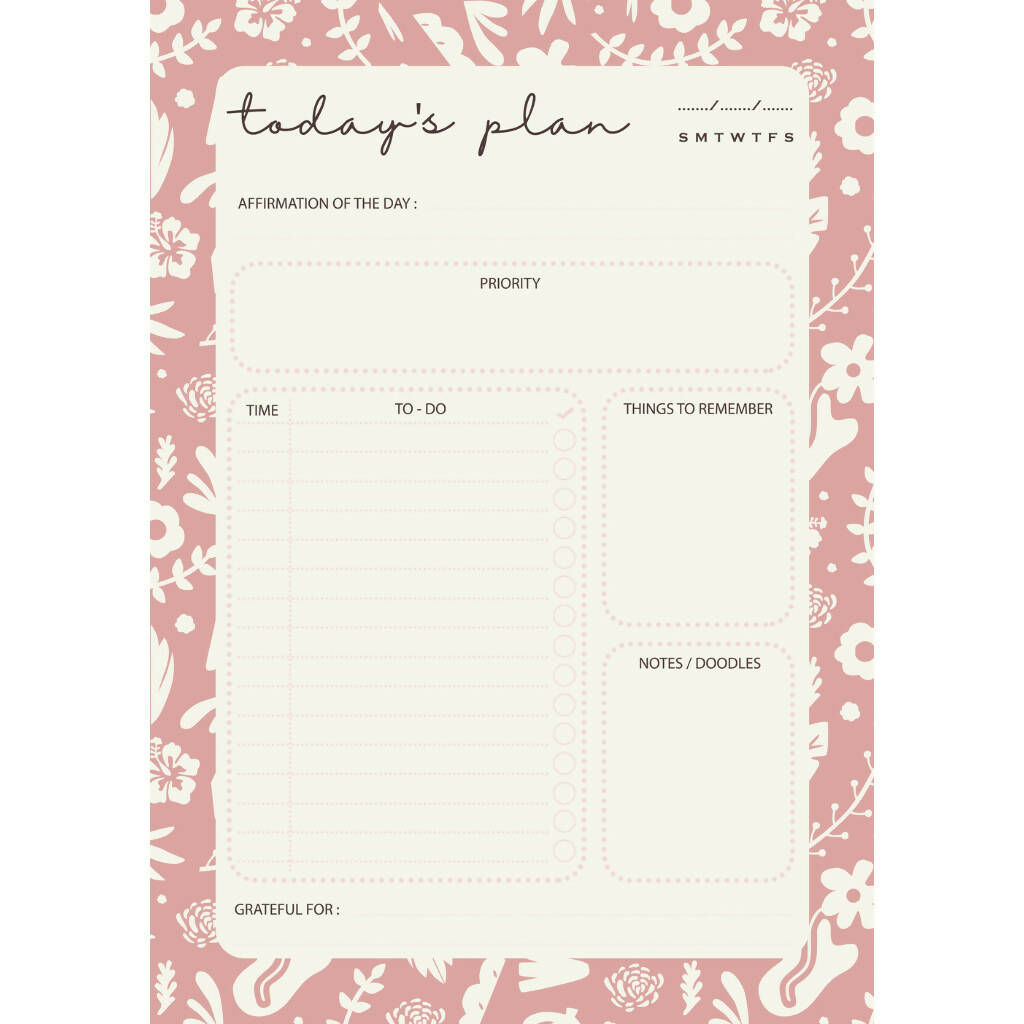 Daily Planner | Posy Pink