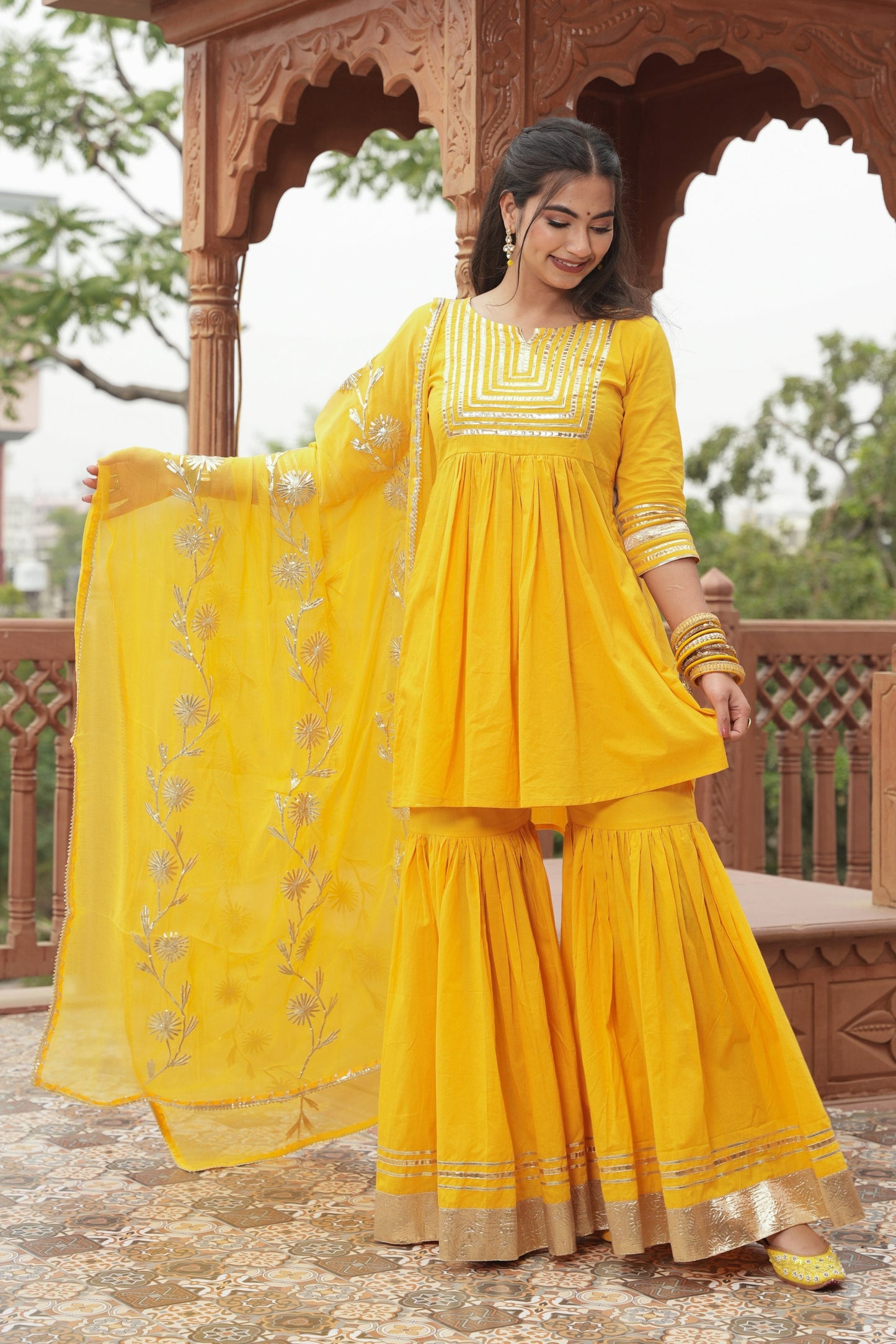 Sunshine Cotton Sharara Set