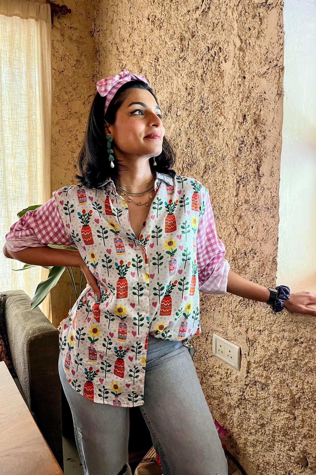 Bake Day Oversized February Bloom Shirt