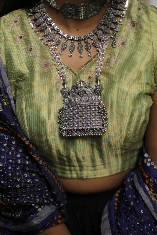 Choras Peacock Pendant With Pearl Strings