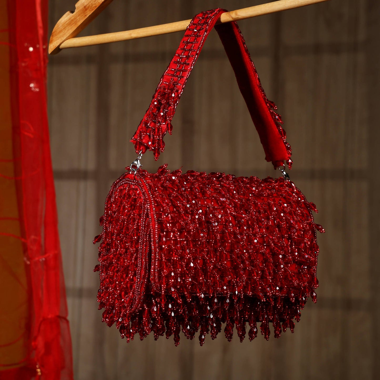 Glass Beaded Flap Bag: Timeless Elegance