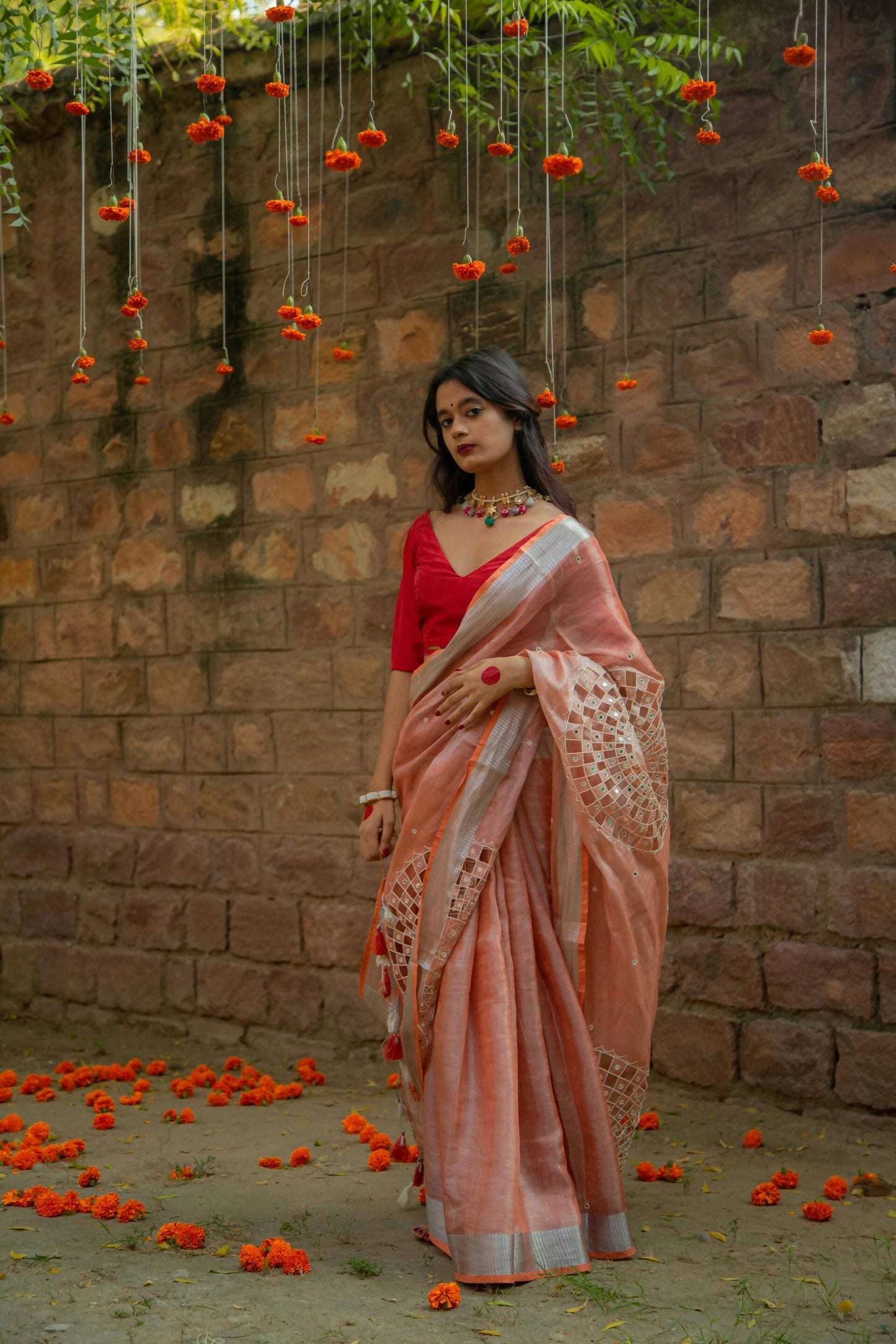 Orange Inayat Saree