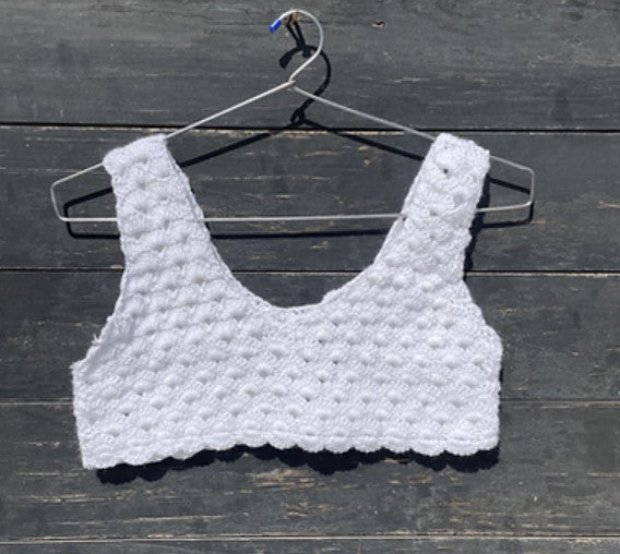 Snow Drop Crochet Crop Top