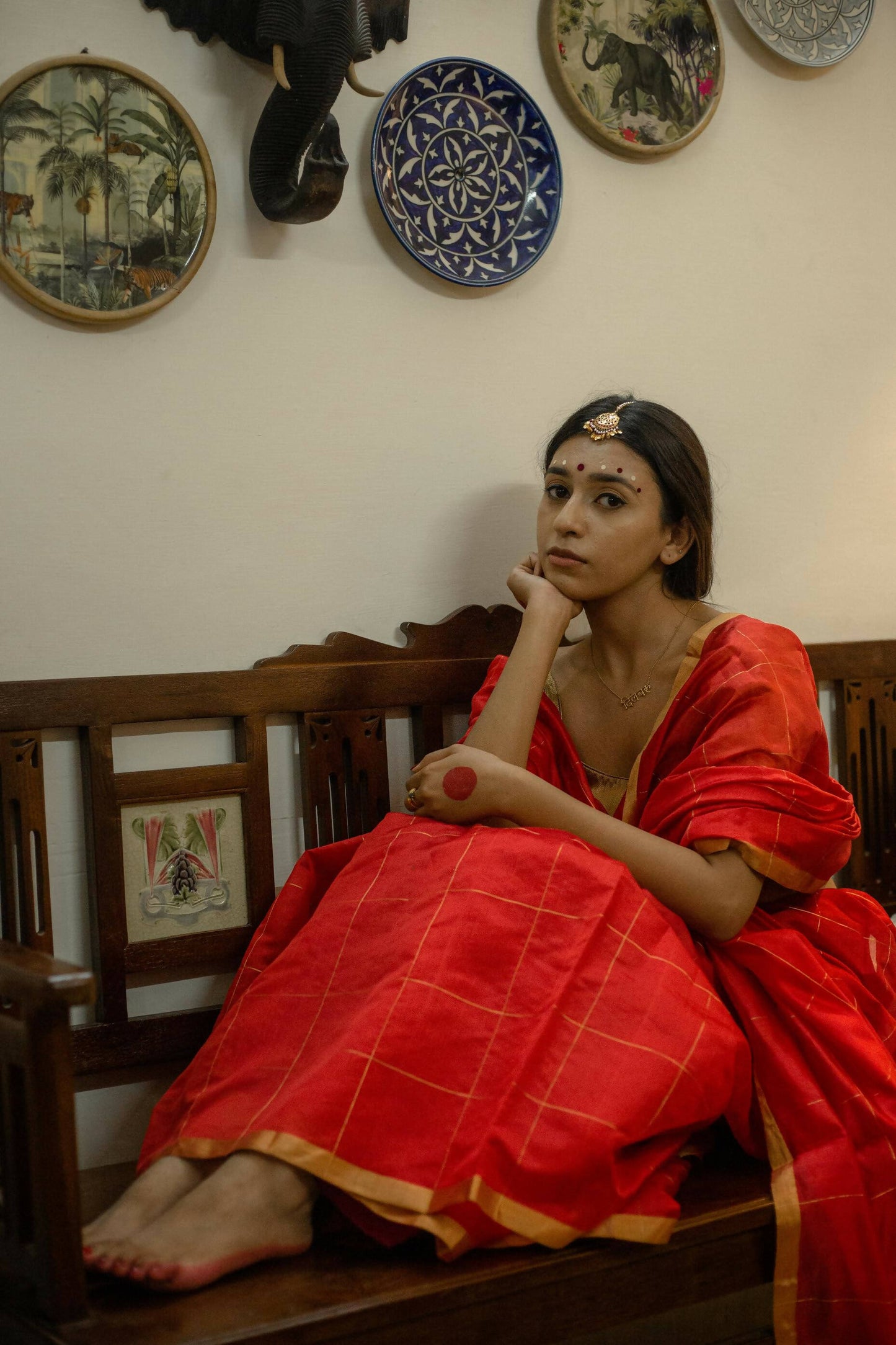 Crimson Red Vani Saree