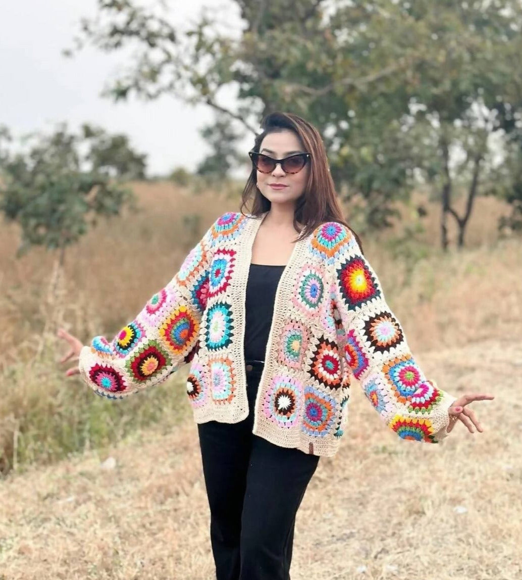Bohemian Beige Cardigan