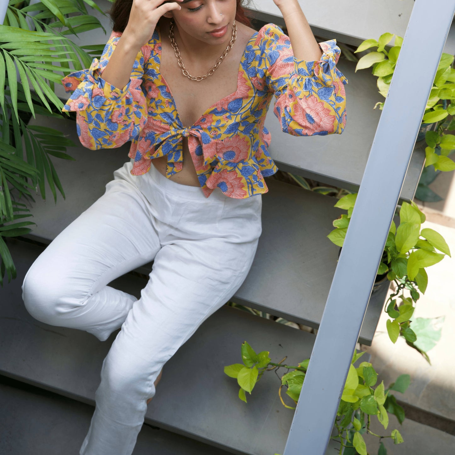 Crème Narrow Cotton Pants