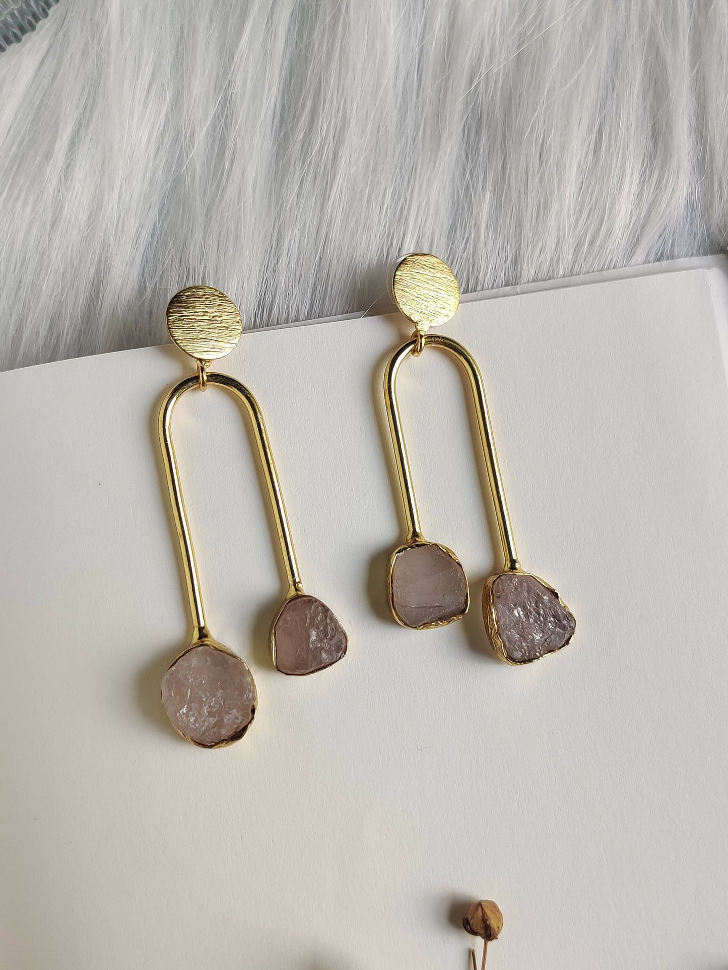 Jashn - Inverted Handmade Brass Earrings