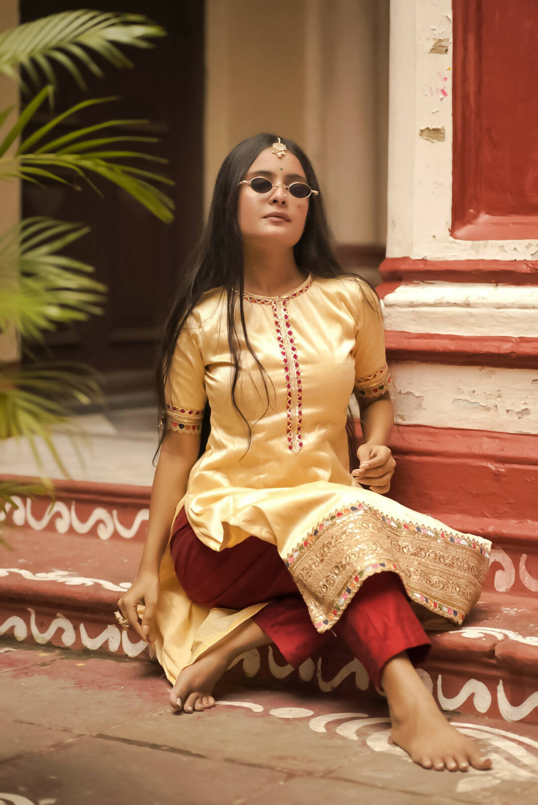 Tahi Beige Kurta