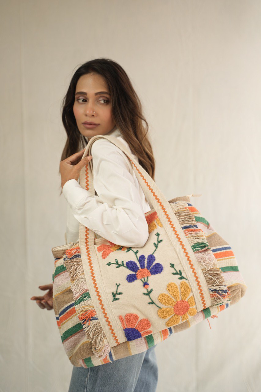 Kaleidoscope Dreams Jacquard Tote Bag
