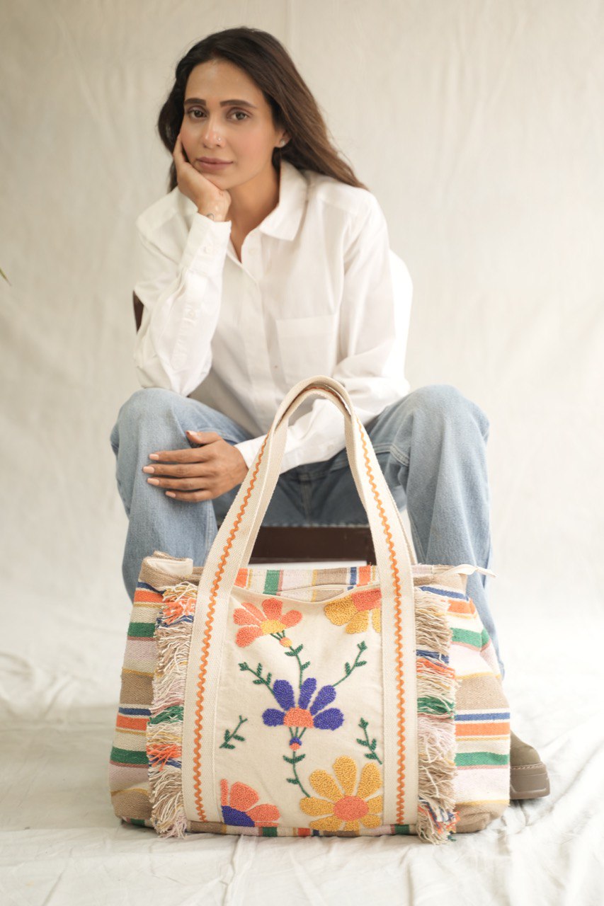 Kaleidoscope Dreams Jacquard Tote Bag