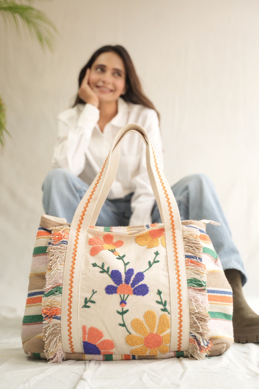 Kaleidoscope Dreams Jacquard Tote Bag