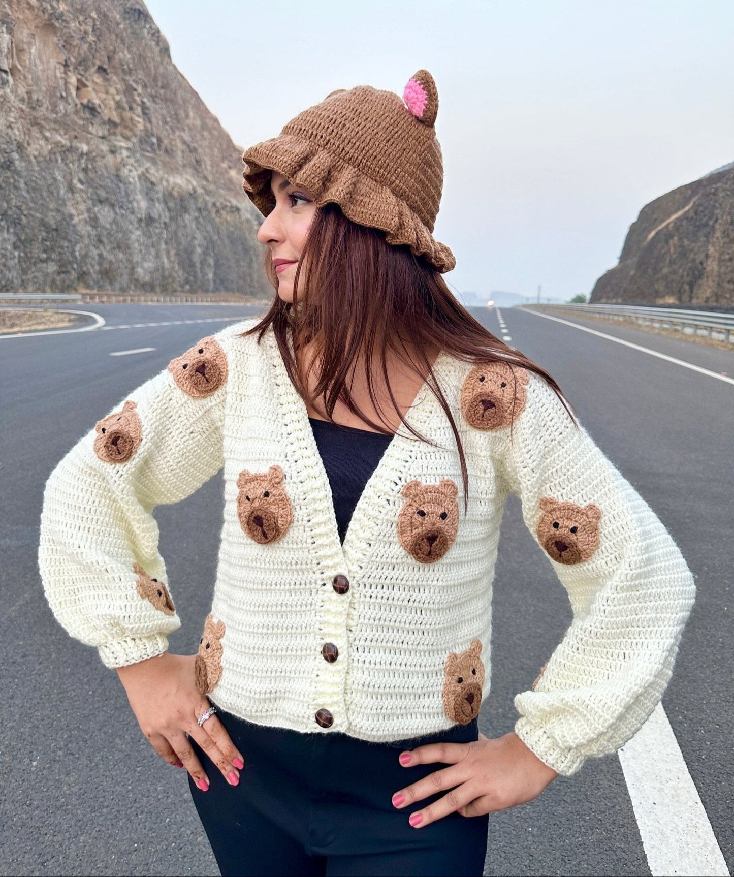Teddy-Bear Crochet Sweater