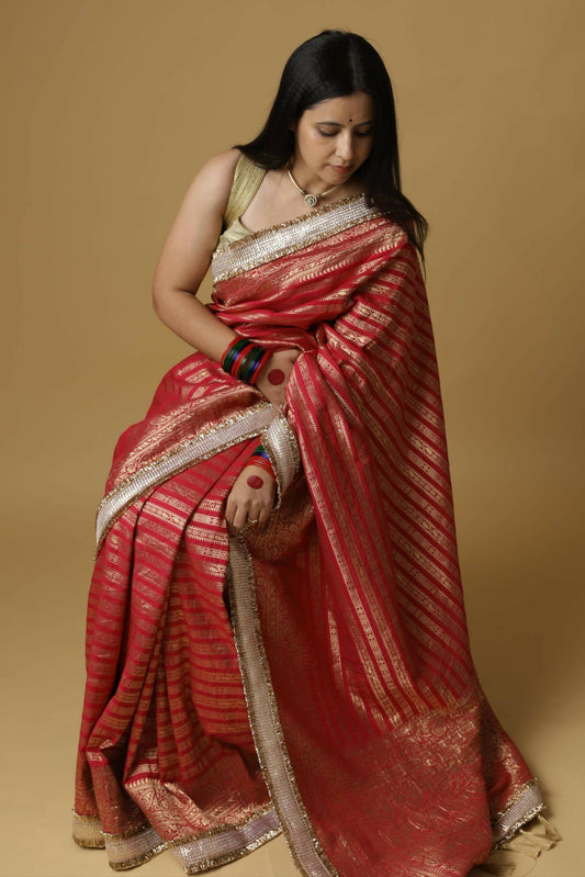 Crimson Red Aayat Saree