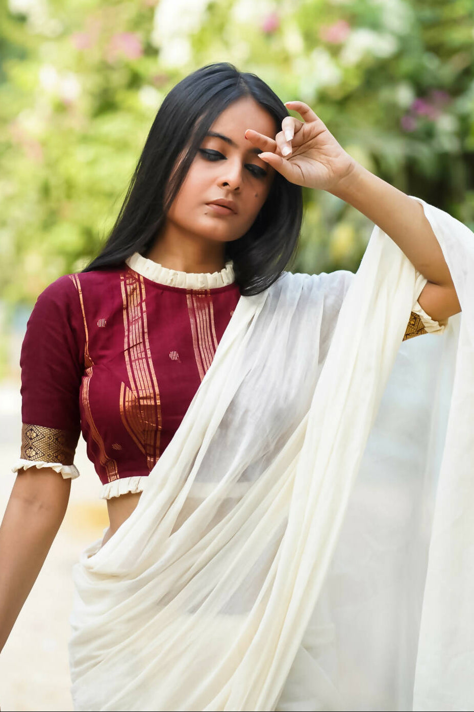 Mekh Mulmul Cotton Saree