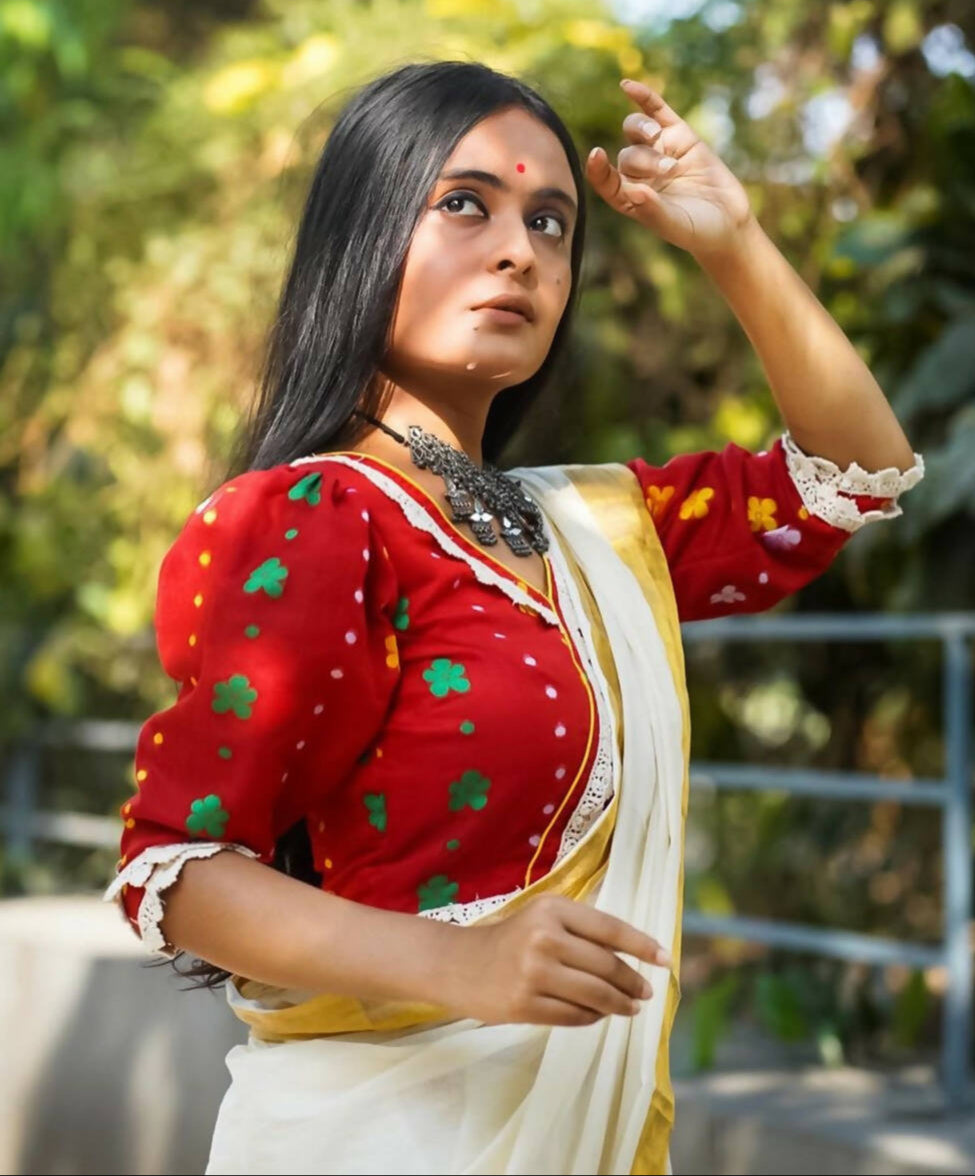 Notu Shree Jamdani Cotton Blouse