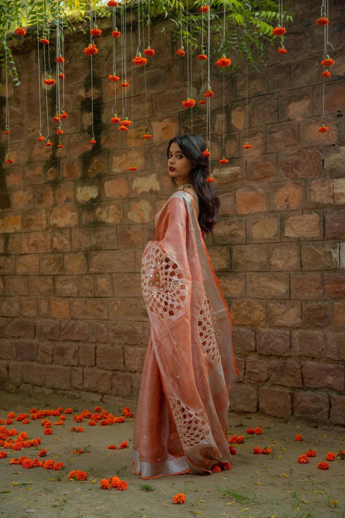 Orange Inayat Saree