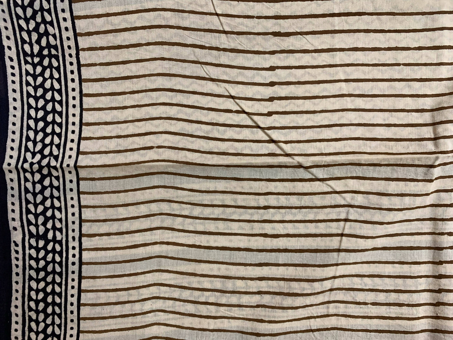 Desert Nomad - Hand Block Print Bagru Saree