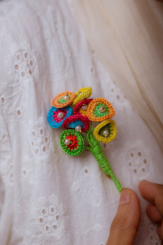 Handcrafted Mandala Small Coins Brooch
