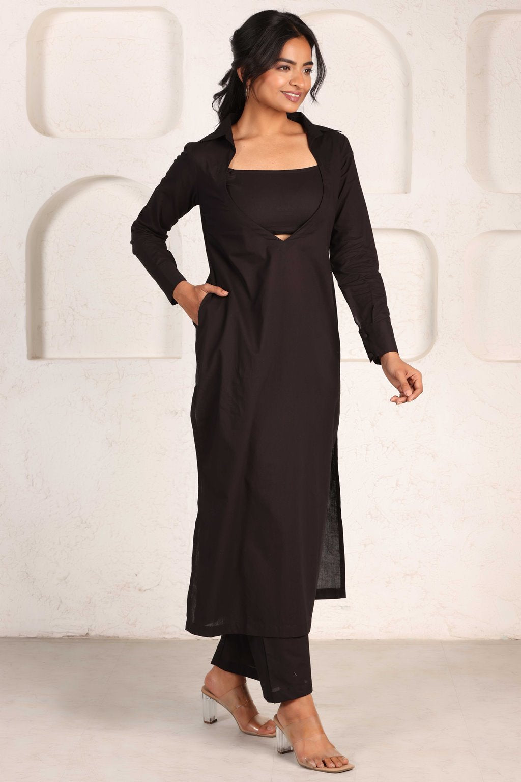 Sizzling Black Kurta Set